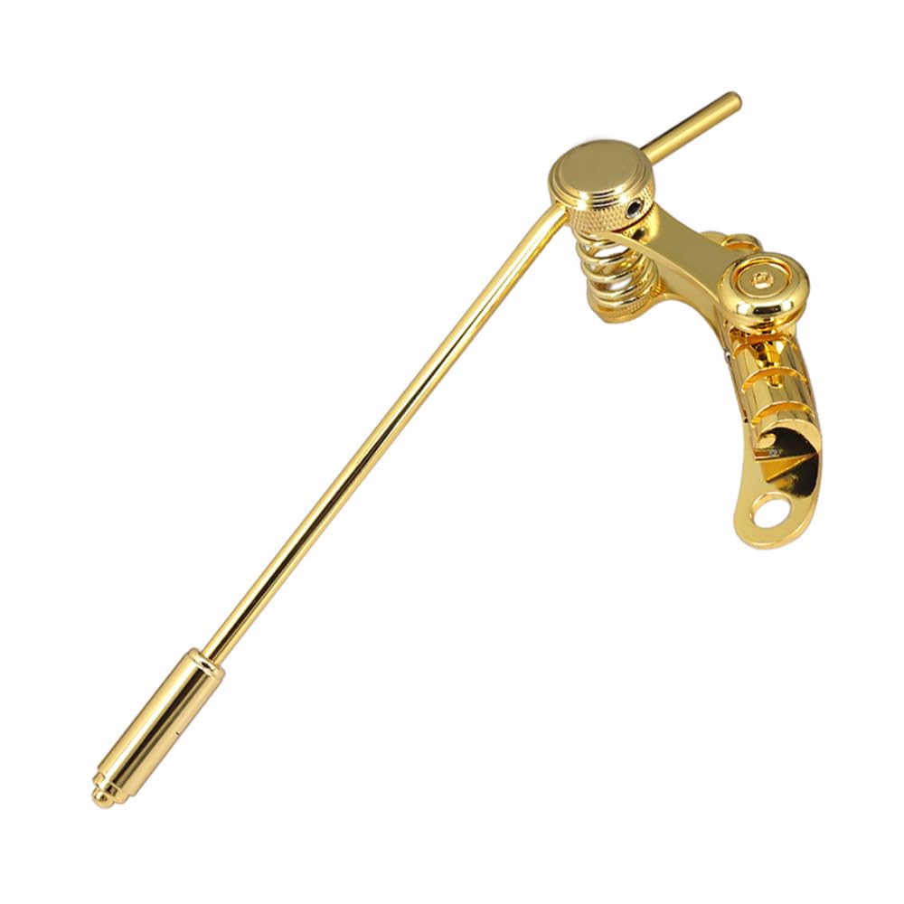 Acouto Części Zamienne do Mostka Gitarowego Mostek Elektryczny Końcówka Mostka Tremolo Płytka Zatrzymująca Gitarowego do Gitar/SG Mosty Akcesoria Materiał】 od Made Iron Combi Guitar (GOLD)