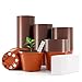Bluckincle 100 Pcs Plant Nursery Pots, 4 Inch Small Plant Seedling Pots with Labels Plastic Plant Flower Pots with Drainage Holes Indoor Outdoor for Succulent Cutting Transplanting