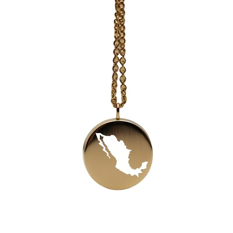 Pendentif carte du Mexique en argent voyage bohème et aventure