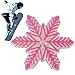 Snowboard Stomp Pads 3D Snowflake Snowboard Grip Pad Anti Skidding Snowboard Pads PVC Self Adhesive Snowboard Grip Stomp Pad Snowboarding Accessories