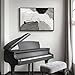 Framed Black and White Abstract Canvas Wall Art, Large Modern Art Prints Paintings Artwork for Walls, Minimalist Gray Pictures for Living Room Bedroom Dining Room Office Bathroom Wall Decor 24x36 In