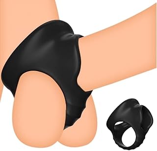 Silicone Penis Ring Reusable Semen Cock Ring Silicone Ball Ring Penis 3 in 1 Ultra Soft Stretchy Cock Ring Penis Delayed Cock Rings Sex Toys for Adult Men Cockring