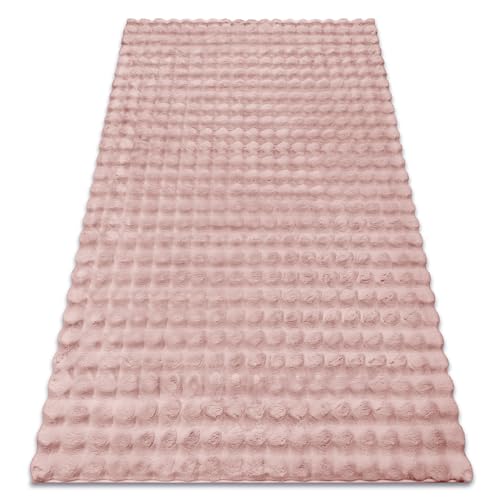 Tapis Bubble en fourrure de lapin synthétique très épais et structuré - 2