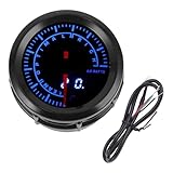 A ABSOPRO Misuratore di Rapporto Aria/Carburante 2' 52mm AFR Controller Gauge Puntatore Colorato, Display Digitale a LED Veicolo Auto Universale Nero Nero Bianco