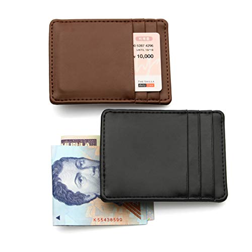 2-in-1 Personalized Leather Money Clip Wallet for Men - Fathers Day Gift, Magnetic ID Clip and Bank Card Slots3