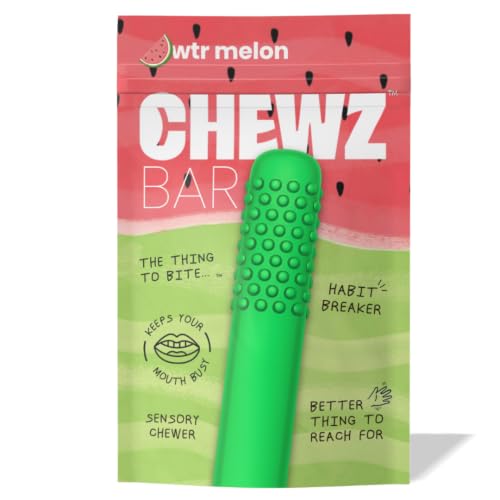 Sensory Fidget Stick Silicone Chewer Portable Fresh for Habit Replacement Oral Fixation Wellness Tool Travel Friendly (Watermelon)