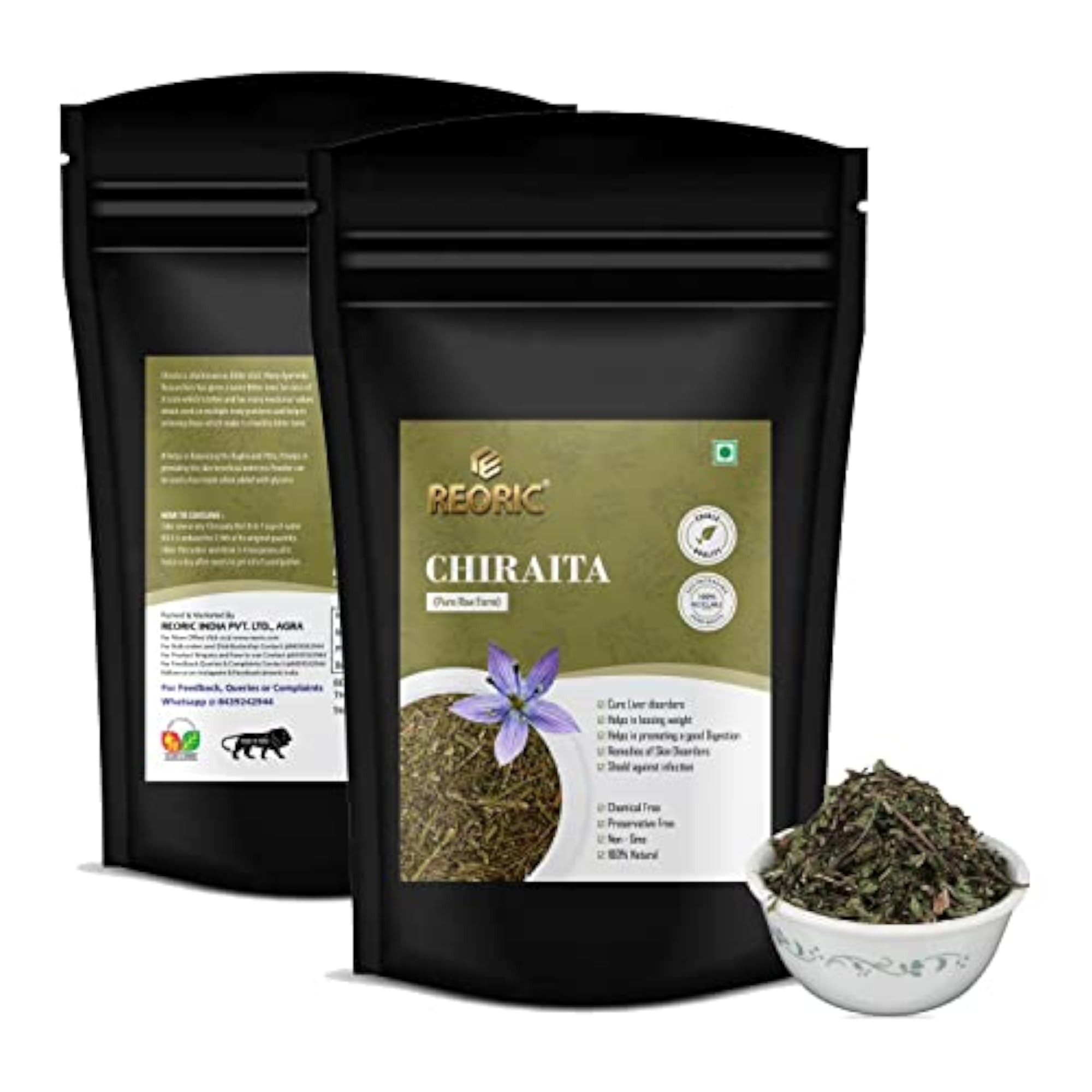 Chirata, Pure Raw Form, 100 Grams