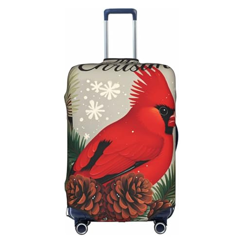 Travel Luggage Cover Merry Christmas Bird Fashion Washable Baggage Suitcase Protector Fit For Luggage Large