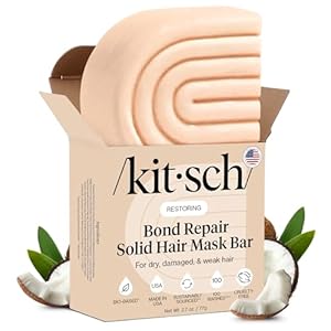 Kitsch Bond Repair Hair Mask – Strengthening Bond Repair Hair Treatment to Restore and Replenish – Hair Mask for Damaged Hair & Dry – Solid Hair Care for All Hair Types – Made in USA – 2.7 oz
