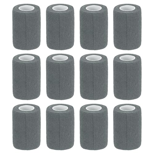 uxcell 12 Rolls Adhesive Elastic Tape Elastic Bandage,3