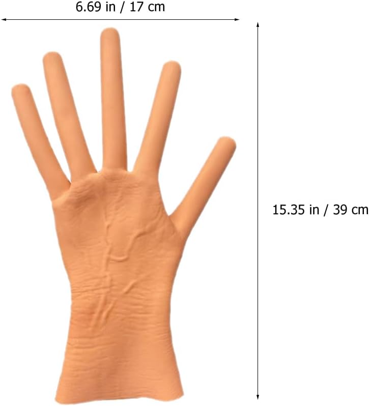 DOITOOL Hot Dog Finger Gloves - Halloween Costume Gloves Sausage Fingers for Halloween Cosplay Party, Dress up Party Favors - 1 Pair