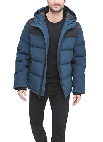 Image of DKNY Men's Mixed Media Quilted Puffer Jacket