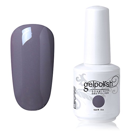 Elite99 Soak-off Gel Polish Lacquer Nail Art UV LED Manicure Varnish 15ml Light Grey 1587