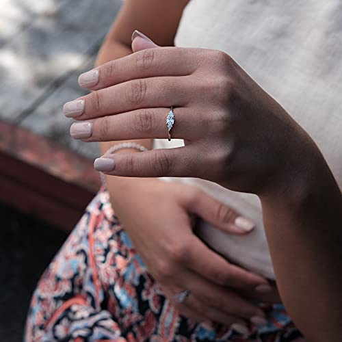 Sterling Silver 925 Oval Cut Prong Stacking Ring2