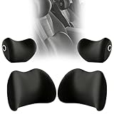 DTZHANGZE 4 Piezas Cojín de Soporte Lumbar para Coche y Reposacabezas Kit de Almohada para Cuello para Lexus RX RX350h 2023–2025, Espuma Memoria Aliviar el Dolor,Black