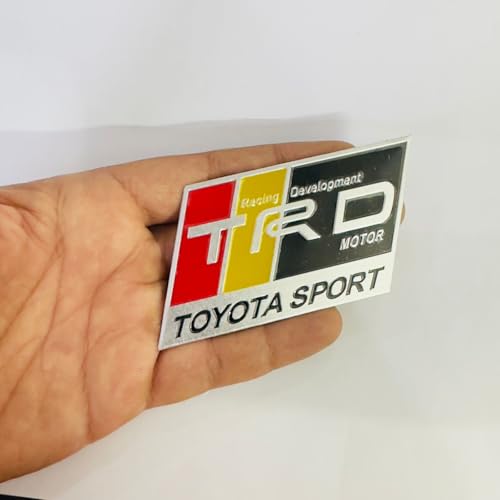 Image of Emblems for Car & Bike Metal Lo.go and Grill Me.tal Lo.go, Auto Accessories for Car Emblem 3D Badge Auto Racing Sport Sticker Grand Tourer Decal. (Germany TRD Sports Sticker)