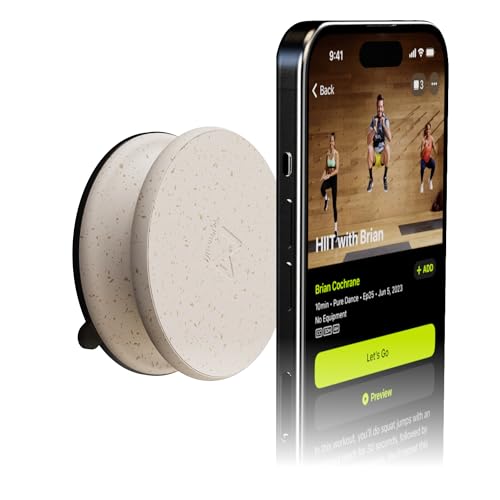 MirrorPlay Ventosa Movil, Soporte Magnetico Movil Coche, Espejo Ducha, Soporte Magsafe Compatible con iPhone, Android y Tablets, Ideal para Fitness, Yoga, Selfies, Padel, Incluye Anillo Adaptador