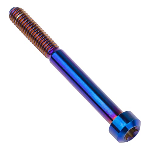 Image of Titanium Torx Square Head M6 x 10 15 20 25 30 35 40 45 50 60 65 70 80mm Screw Pack of 5 (Burn Blue, M6x60mm)
