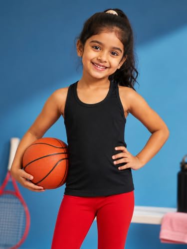 Image of KiddoPanti Girls Chest Printed Sleeveless Rib Racer Back Tank Top