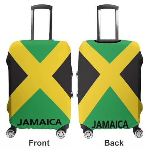 Jamaican Flag Jamaica Travel Luggage Cover Suitcase Protector Washable Baggage Covers Fit 19-32 Inch3