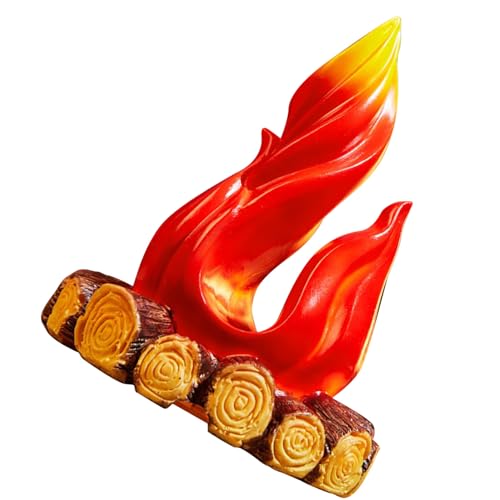 Homoyoyo Lámpara LED de Llama Simulada 1W Leña Artificial para Mesa Luz de Efecto Fuego Eléctrico sin Llama Decoración Ambiental para Dormitorio Oficina y Restaurante