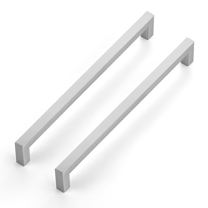 Ravinte Pack of 10 Cabinet Handles, 256 mm, Furniture Handles, Silver Handles for Kitchen Cabinets Cabinet Handles