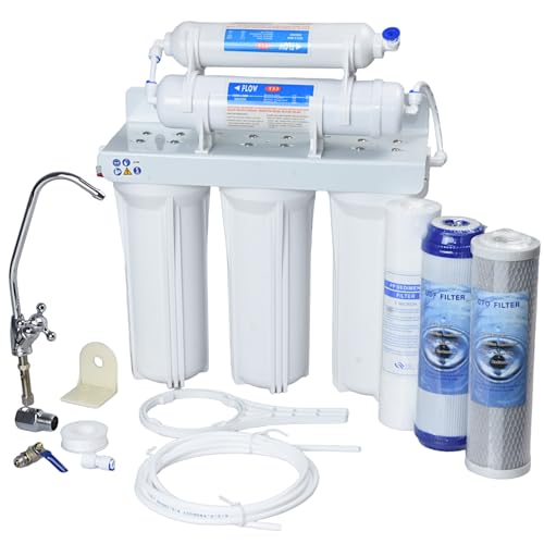 DEPURATORE ACQUA 5 STADI FILTRO SOTTO LAVELLO FILTRAZIONE KIT CON RUBINETTO ACCESSORI MONTAGGIO CARBONI ATTIVI SEDIMENTI
