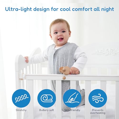 Image of TotAha Sleep Sack 6-12 months, Buttery Soft Swaddle Transition Wearable Blanket Baby Sleeping Bag for Girl Boy,3 Pack 0.5 TOG