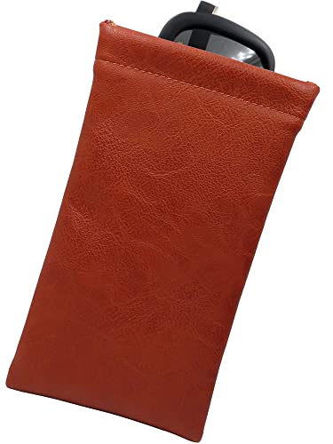Image of Soft Sunglasses case | Large Glasses Case Holder - Eyeglass Pouch Squeeze Top | Glasses pouch Lightweight Extra Layers