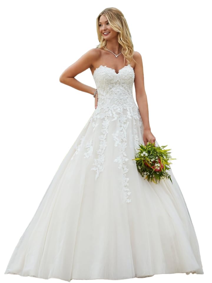 Lace Tulle Wedding Dresses for Bride 2025 Boho A-Line Bridal Dresses for Women Off Shoulder V Neck Wedding Gowns