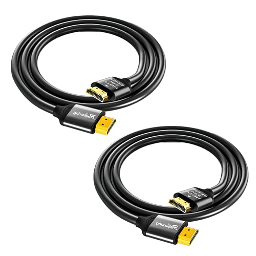 hioseyre 2 Pack 0.5M short hdmi cable hdmi cables Flexible & Slim HDMI Cable Ultra Thin HDMI Lead Supports High speed 4K@60Hz 18gbps 2160P/1080P
