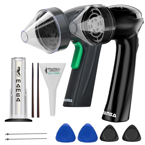 Mamba Grinder elektrischer Pollen Crusher Schwarz bis 1g, USB und Mamba Grinder Monster elektrische Gewürzmühle, USB-aufladbar