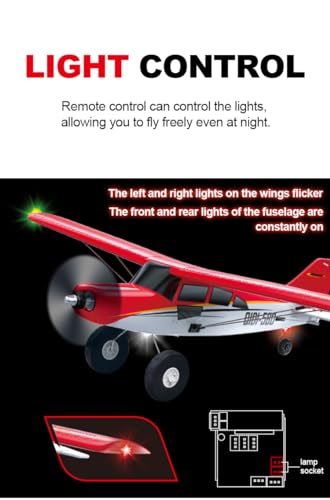 Image of FLYCOLOR QIDI-560 M7 Off-Road Aircraft 3D RC Plane One-Key Hanging Stunt Fixed Wing with Wind Resistant Flight Control for Beginner and Experienced Ready to Fly RTF(Red)