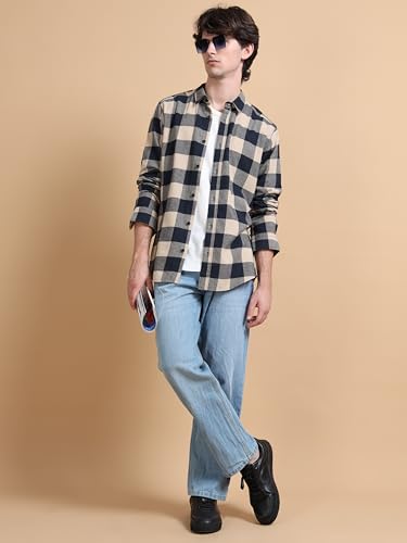 Image of StitchX Men's Brushed Cotton Buffalo Checkered Shirt-S-2XL