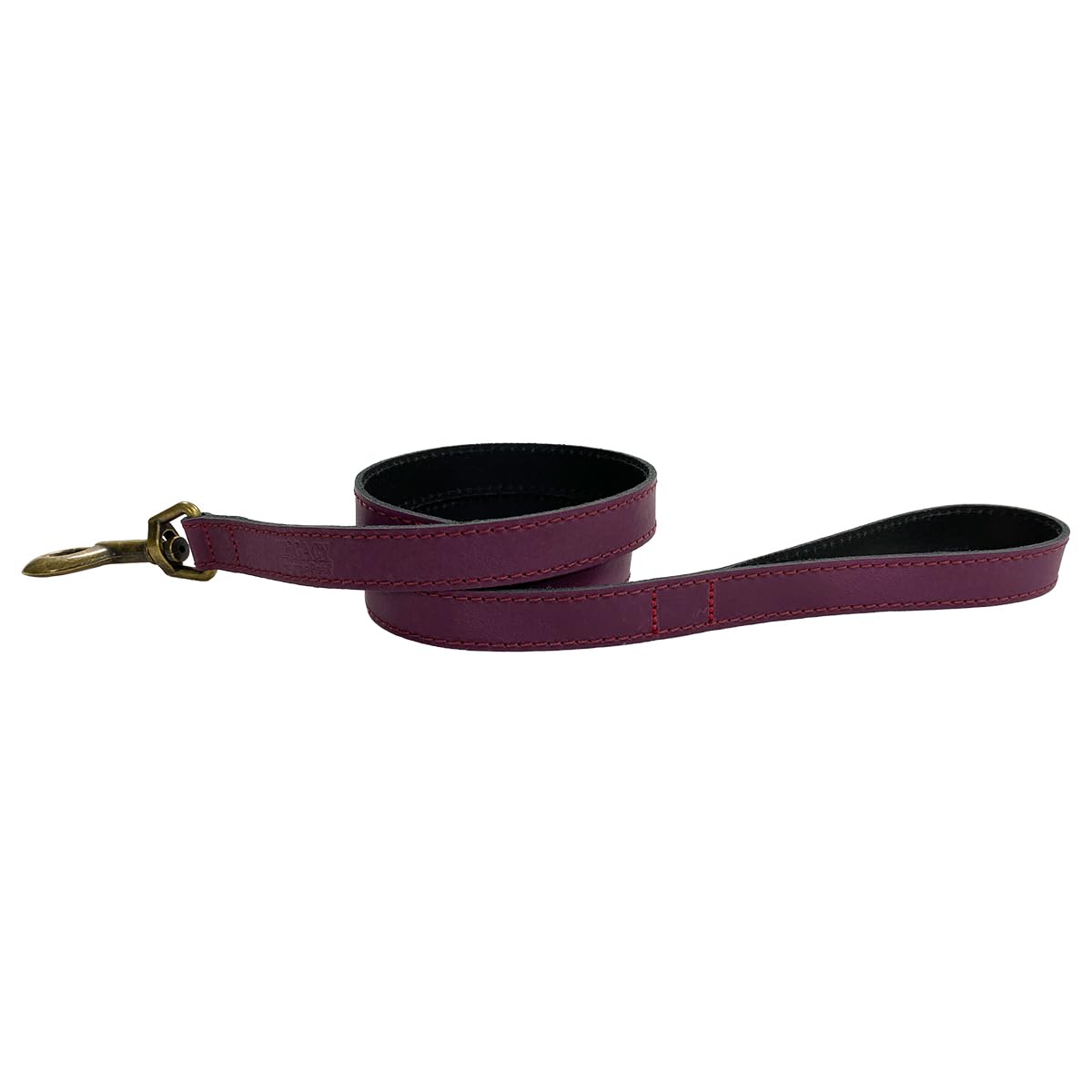 HugglePets Leather Dog Collar and Lead Set Legacy British Handmade Leather (Merlot, Small 30-35cm), Small 30 - 35cm - Image 3