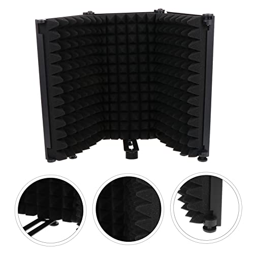 Filtre anti-pop microphone pliable trois panneaux pour isolation sonore