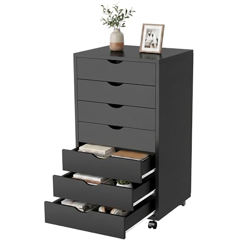 7 Drawer Mobile File Cabinet with Wheels