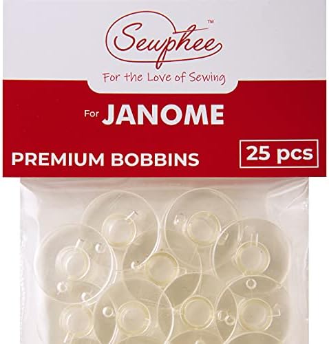 25pcs Bobbins for JANOME Sewing Machine - Fits Janome, Brother, Kenmore and Elna Sewing Machines (102261103, Class 15) by Sewphee
