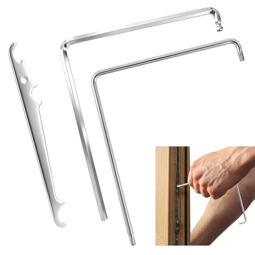 Maggasacca Lot de 3 outils de réglage de fenêtre en acier de qualité supérieure TX15 Clé de réglage Clé à palier hexagonale 4 mm et tête sphérique 4 mm, pour fenêtres, portes, ferrures de fenêtre