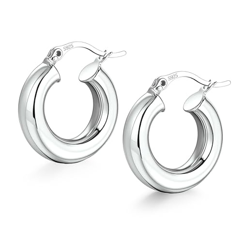 Image of Chunky Hoop Earrings for Women Small Huggie Hoops Earrings Fashion Jewelry