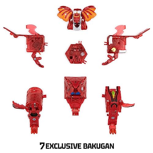 Bakugan GeoForge Dragonoid, 7 en 1 incluye exclusivo dragón de metal verdadero y 6 coleccionables Geogan, juguetes para niños para niños