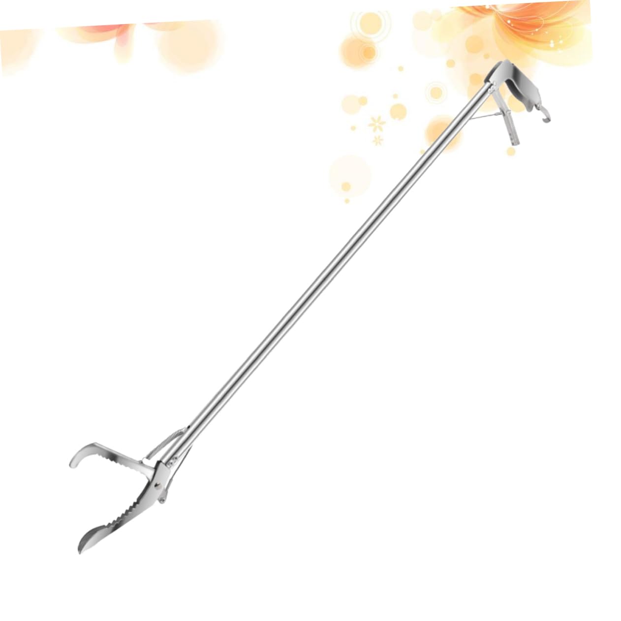 Selbstverriegelnde Schlangenklemme aus Edelstahl mit Langem Griff | 1 Stück, 1 Meter Länge, Silber, Rostfrei, für Präzises Greifen und Sichere Kontrolle