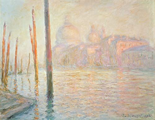 Tableau Vue de Venise par Claude Monet - Impression d'art sur toile murale 60x90cm