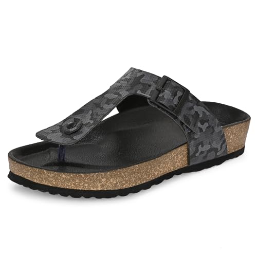 Image of Centrino Men's Berkin-Style Slip-On Sandals | Open Toe Design | Soft PU Footbed | Lightweight & Comfortable | Arch Support | On-Grip Sole | Casual Outdoor Wear (9214)