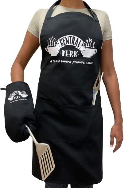 Central Perk Apron 2 Piece Gift Set - Friends TV Show Merchandise - Unisex - One Size Fits All