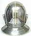 Medieval cotton Handmade Imperial Roman Gallic Centurion Helmet – Large Size Polished Steel Helmet with Brass Fittings & Visor | Historical Roman Helmet Replica for Costume, LARP & Reenactment