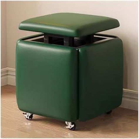 Chaise cube empilable avec roulettes pour salon et salle à manger Repose-pieds