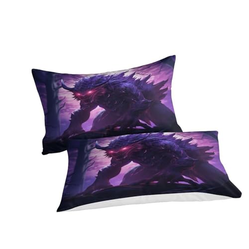 Housse de couette monstres 3D King INTCHE avec 2 taies d'oreiller - 5
