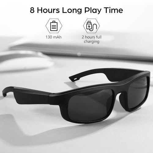 Gaxabi M8 Smart Glasses, Polarized Bluetooth Sunglasses thumb #7