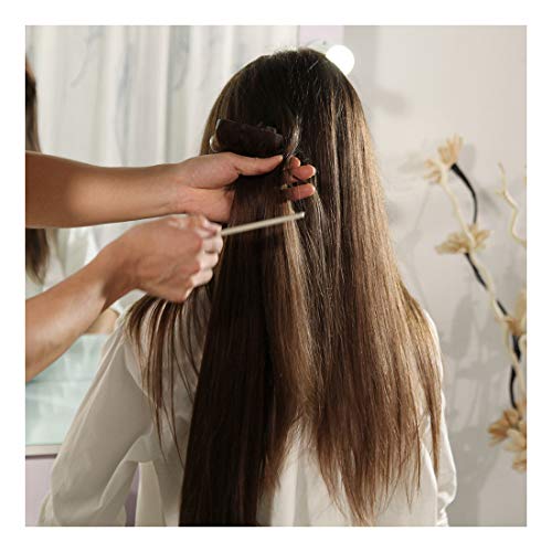 Clip in Synthetic hair extensions standard weft 11 Inch #Amber